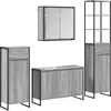 Image de Ensemble De Mobilier De Salle De Bain Avec Tiroir Gris Sonoma Vidaxl