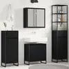 Image de Vidaxl Ensemble De Mobilier De Salle De Bain 4 Pièces Chêne Noir