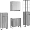 Image de vidaXL Ensemble de meubles de salle de bains avec tiroirs Bois composite gris Sonoma