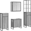 Image de Ensemble De Mobilier De Salle De Bain 4 Pièces Gris Sonoma Vidaxl
