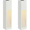 Image de vidaXL Lampe solaire LED pour clôture, lot de 2, lumière blanche chaude, 18 x 18 x 80 cm