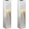 Image de vidaXL Lampe solaire LED pour allée 2 pièces Argent galvanisé
