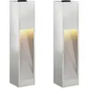 Image de Vidaxl Lumière De Chemin Led Solaire 2 Pcs Blanc Chaud 18 X 18 X 80 Cm
