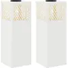 Image de vidaXL Lumière solaire de chemin LED 2 pcs Blanc Acier laminé à froid