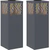 Image de vidaXL Lumière solaire de chemin à LED 2 pcs Anthracite Acier laminé à froid