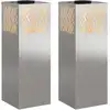 Image de Vidaxl Lumière De Chemin Led Solaire 2 Pcs Blanc Chaud 18 X 18 X 50 Cm