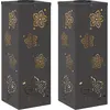 Image de vidaXL Lumière solaire de chemin LED 2 pcs noir acier laminé à froid