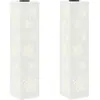 Image de vidaXL Lumière solaire de chemin LED 2 pcs Blanc Acier laminé à froid