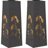 Image de vidaXL Lampe solaire LED pour chemin, lot de 2, lumière blanche chaude, 18 x 18 x 50 cm