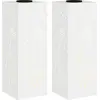 Image de vidaXL Lumière solaire de chemin LED 2 pcs Blanc Acier laminé à froid