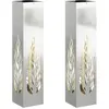 Image de Lumière De Chemin Led Solaire 2 Pcs Argenté Acier Galvanisé Vidaxl