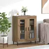 Image de vidaXL Sideboard Chêne Artisan 69,5 x 34 x 90 cm Matériau dérivé du bois