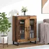 Image de vidaXL Sideboard vieux bois 69,5 x 34 x 90 cm Matériau dérivé du bois