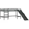 Image de Lit Superposé Pour Enfants Avec Toboggan Uni Noir Et Anthracite Vidaxl