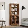 Image de vidaXL Meuble haut, 2 pièces, bois d'oeuvre, 69,5 x 32,5 x 180 cm, matériau de bois