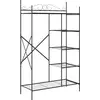 Image de Armoire ouverte vidaXL, noire, 104,5 x 45 x 172 cm, en acier