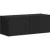 Image de vidaXL Meuble TV mural, lot de 2, noir, 39 x 31 x 29,5 cm, aggloméré