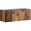 Image de vidaXL : Meuble mural pour télévision, 2 pièces, bois de récupération et panneaux de particules