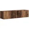 Image de vidaXL Meuble TV mural 2 pcs Vieux bois 60 x 31 x 29,5 cm Matériau dérivé du bois