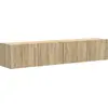 Image de vidaXL Meuble TV mural, lot de 2, Sonoma, 78,5 x 31 x 29,5 cm, aggloméré
