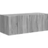 Image de Meuble TV vidaXL, gris Sonoma, 78,5 x 31 x 29,5 cm, aggloméré