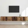 Image de vidaXL Meuble TV mural, lot de 2, bois recyclé, 98 x 31 x 29,5 cm, aggloméré