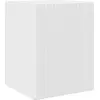 Image de vidaXL Meuble mural pour télévision, 30 x 31 x 40 cm, blanc brillant, panneau de particules