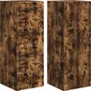 Image de vidaXL Armoire TV murale 2 pcs Chêne fumé 30 x 31 x 80 cm