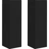 Image de vidaXL : Meuble mural pour télévision, 2 pièces, noir, en bois composite