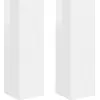 Image de vidaXL : Meuble mural pour télévision, 2 pièces, blanc brillant, matériau composite en bois