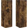 Image de vidaXL Armoire TV murale 2 pcs Chêne fumé 30 x 31 x 100 cm