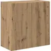 Image de vidaXL Meuble mural pour télévision, 59,5 x 31 x 60 cm, bois imitation chêne artisanal