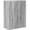 Image de vidaXL Meuble mural pour télévision, 59,5 x 31 x 80 cm, imitation bois Sonoma gris