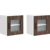 Image de vidaXL Façade de lave-vaisselle Kalmar, 2 pièces, marron, aspect chêne