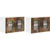 Image de vidaXL Façade de lave-vaisselle Kalmar, 2 pièces, chêne fumé