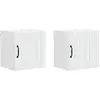 Image de vidaXL Armoire murale LUCCA, lot de 2, blanc, 40 x 31 x 40 cm, aggloméré