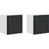 Image de vidaXL Armoire murale LUCCA, lot de 2, noir, 40 x 31 x 40 cm, aggloméré