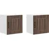 Image de Armoire murale vidaXL LUCCA, lot de 2, chêne brun, 40 x 31 x 40 cm