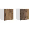 Image de vidaXL Armoire murale LUCCA, lot de 2, bois recyclé, 40 x 31 x 40 cm, aggloméré