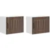 Image de Armoire murale vidaXL LUCCA, lot de 2, chêne brun, 50 x 31 x 40 cm
