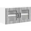 Image de Armoire murale en verre vidaXL LUCCA, gris Sonoma, 80 x 31 x 40 cm