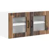 Image de Armoire murale en verre vidaXL LUCCA, bois vieilli, 80 x 31 x 40 cm, aggloméré