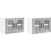 Image de Armoire murale en verre vidaXL LUCCA, lot de 2, gris béton, 60 x 31 x 40 cm