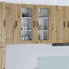 Image de vidaXL Armoire vitrée LUCCA, 2 pièces, panneau de particules imitation chêne artisanal