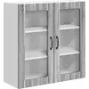 Image de Armoire murale en verre vidaXL LUCCA, gris Sonoma, 80 x 31 x 80 cm