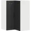 Image de Armoire d'angle murale vidaXL LUCCA, noire, 57 x 57 x 80 cm, aggloméré