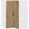 Image de Armoire d'angle murale vidaXL LUCCA en chêne artisanal 57 x 57 x 80 cm