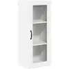 Image de Armoire murale en verre vidaXL LUCCA, blanche, 40 x 31 x 100 cm, aggloméré