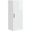 Image de Armoire murale vidaXL LUCCA, blanc brillant, 40 x 31 x 100 cm, aggloméré
