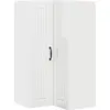 Image de Armoire murale d'angle vidaXL LUCCA, blanc brillant, 57 x 57 x 100 cm